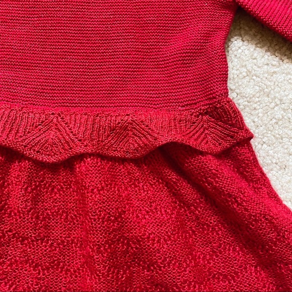 Cat & Jack Red Knit Sweater Dress - 12 months NWT - Picture 2 of 3